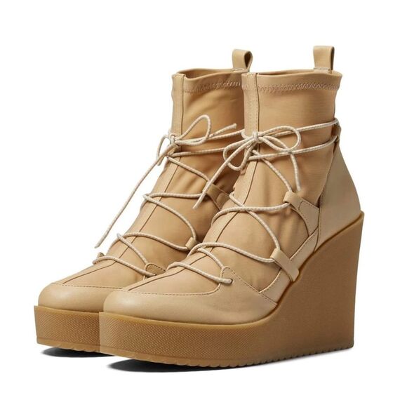 STEVE MADDEN Atomic Wedge Lace-Up Bootie - 8.5 - Picture 1 of 10